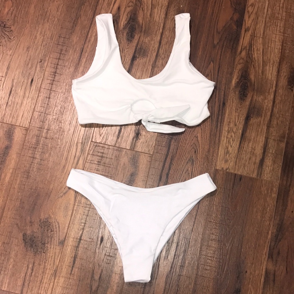 White zaful bikini